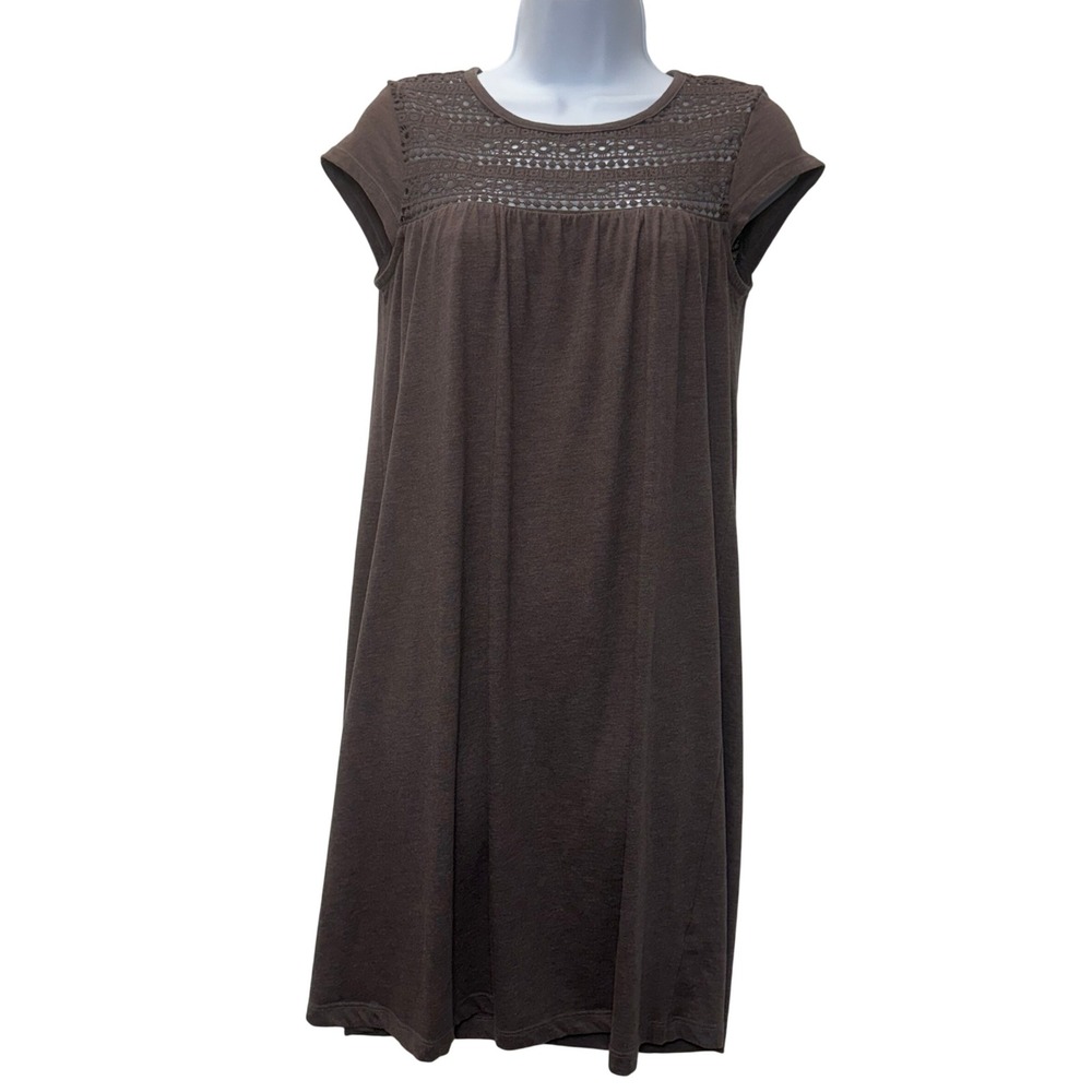 Prana Daydream Purple Shift T-shirt Dress Organic Cotton Size Small